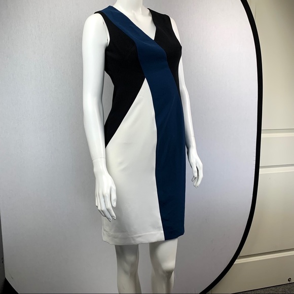 NWOT Anne Klein Colorblock Work Career Midi Dress - Picture 2 of 12